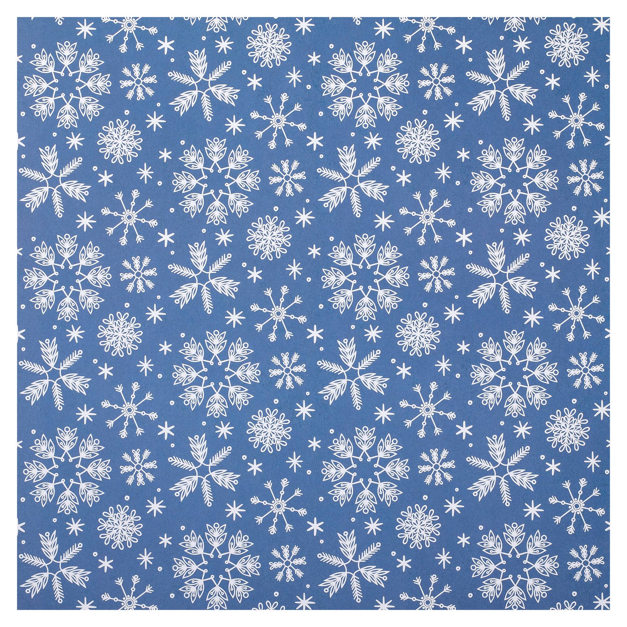 24 Pack: Snowflakes Double-Sided Cardstock Paper by Recollections™, 12" x 12"